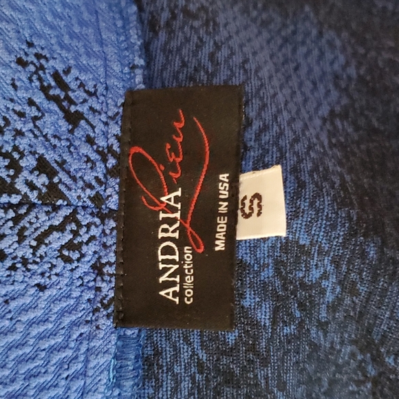 Andria Lieu Collection Blue & Black Dress Blazer Jacket Sz Small - Picture 5 of 6